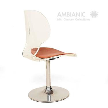 Mid Century Modern Four Lucite Dining Chairs By Hill Company. 