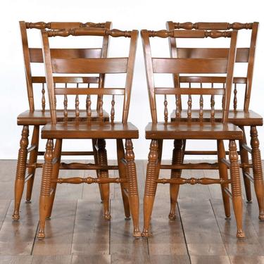 Set Of 4 Northwest Chair Spindle Leg Dining Chairs