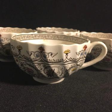 Vintage Set of 4 Copeland Spode Florence Porcelain Cups 3 3/4&quot;D 