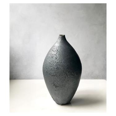 SHIPS NOW- Seconds Sale-  one 9.5&quot; stoneware crater slate organic pod vase by Sara Paloma Pottery 