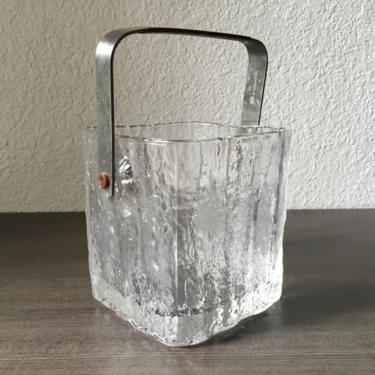 Vintage Hoya Scandinavian Crystal Ice Glass Bucket 