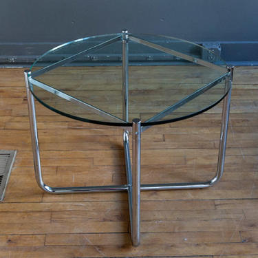 MR Chrome and Glass Side Table