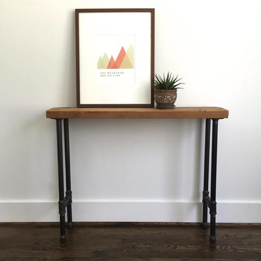 CUSTOM &amp;quot;Frye&amp;quot; Console Table - Reclaimed Wood &amp; Pipe Console Table 
