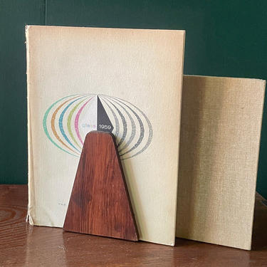 3 Danish Rosewood Triangular Bookend Book L's CSS or Omni style Bookshelf Props Denmark 