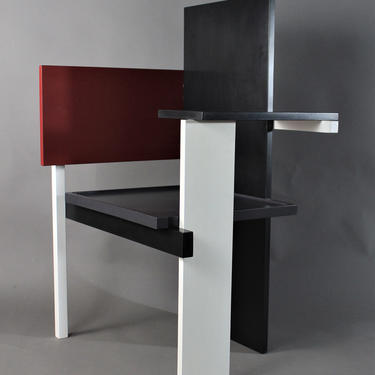 Custom Built Gerrit Rietveld Berlin Chair Bauhaus Art Deco De Stijl Message for Shipping Quote 