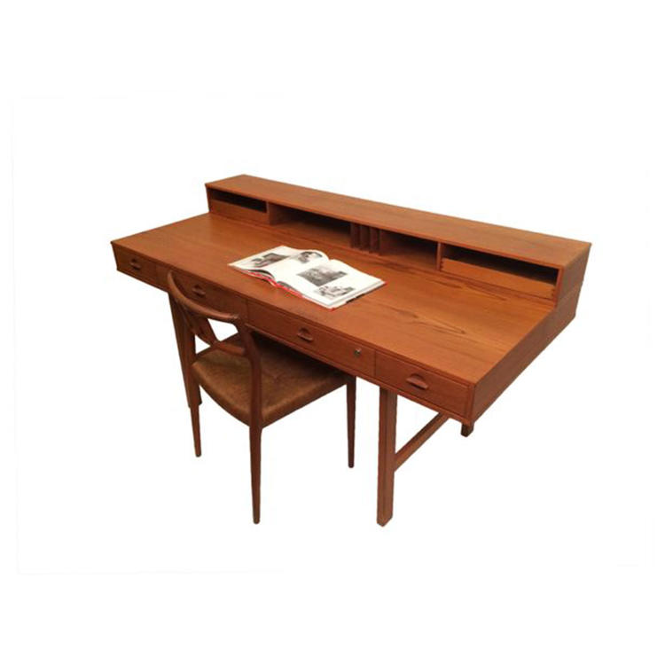 1975 Lovig &#8216;Flip-Top&#8217; Danish Modern Teak Partner&#8217;s Desk