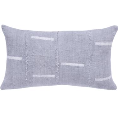 Dash Mud Cloth Lumbar Pillow, Grey