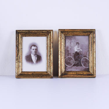 Framed Victorian Photographs / Antique Framed Black and White Photos 