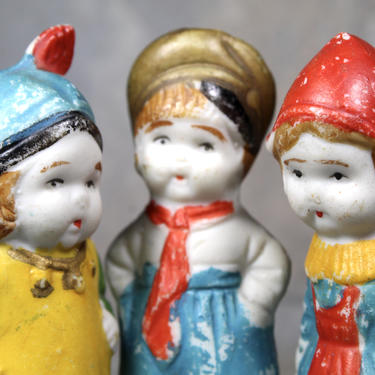 Set of 3 Vintage Bisque Penny Dolls from the 1930s - Frozen Charlotte - Bisque Dolls | FREE SHIPPING 