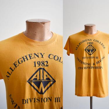 1980s Allegheny College Swim Championship Tee 