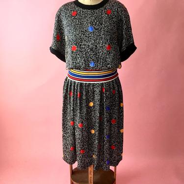 1980s Vintage Silk Neiman Marcus Dress 