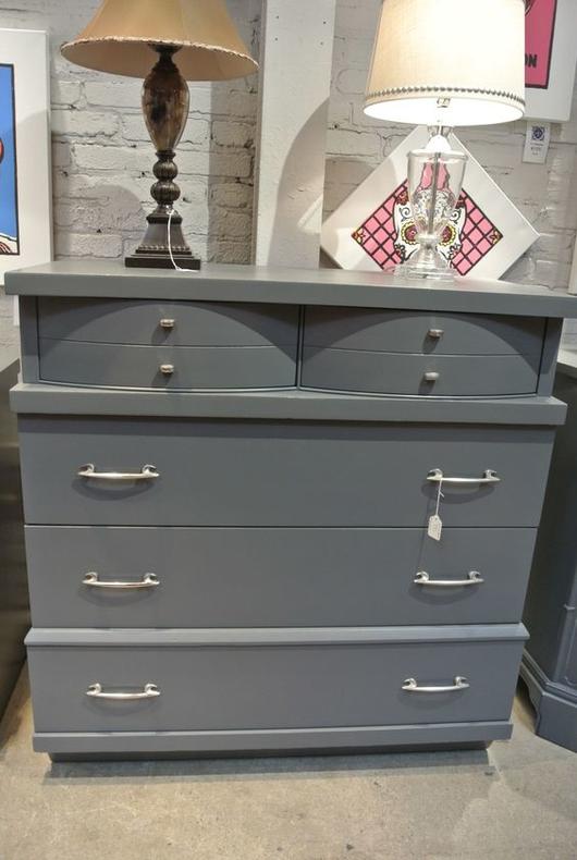 Grey painted chest. $550