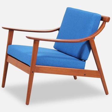 Ib Kofod-Larsen Walnut Lounge Chair for Selig 