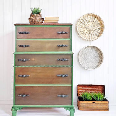 SOLD - Gorgeous Green Chest of Drawers 