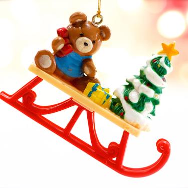 VINTAGE: Plastic Bear Ornament - Christmas Tree - Holiday, Christmas, Xmas - SKU 30-410-00033081 