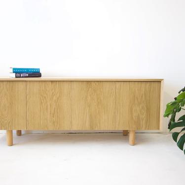 Ready to ship White oak credenza in mid century style 