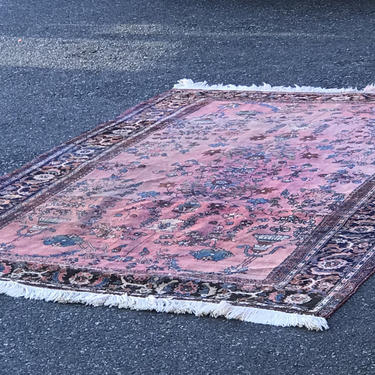 Free Shipping Within US - Vintage Hand Knotted Rug Approx 8ft by 4ft, Tribal Vintage Rug, Boho Rug 