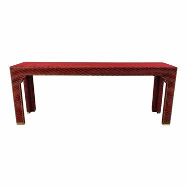 Pearson Modern Red Upholstered Console Table