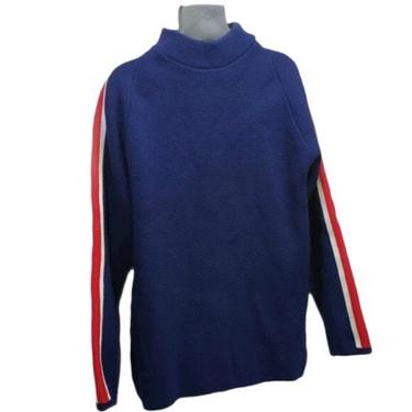 Vintage Jersild Ski Sweater, Mens Blue Pullover, Crewneck Winter Scandinavian Sweater, Acyrlic Striped Casual Sweater, Vintage Clothing 