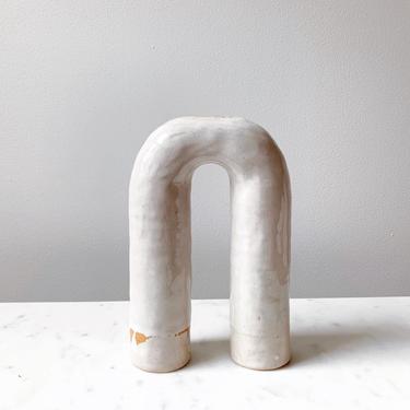 Seconds Sale// Arch Vase in White // Handmade Ceramic Vessel 
