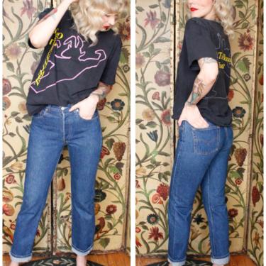 1990s Denim // 501 LEVIS Dark Wash Straight Leg Denim Jeans // vintage 90s jeans 