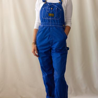 Vintage Bright Blue Overalls | Washington Dee Cee Dungarees | Made in USA | S | 
