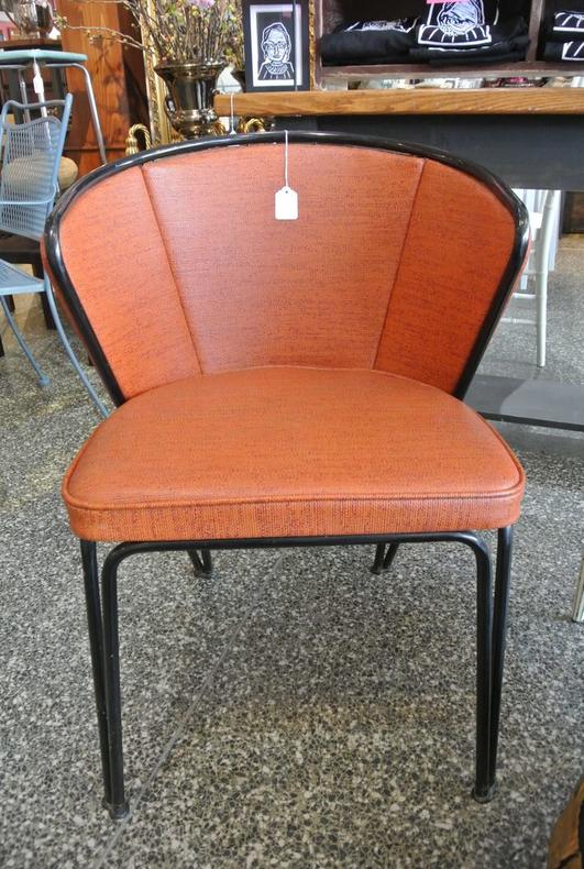                   Atomic Retro Orange Chair. $195