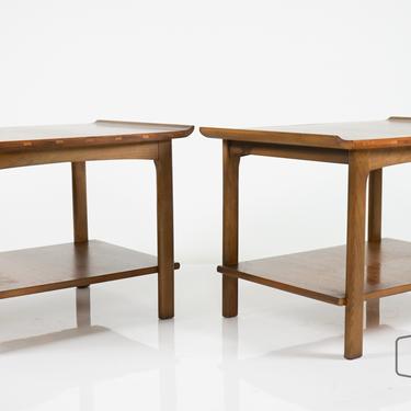 Pair of Lane Walnut End Tables