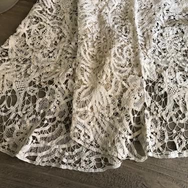Antique French Lace Sleeves, Hand Worked Ribbon Lace, Dress Accessory, Period Clothing 