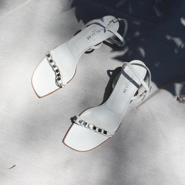 White Leather Sandals (9.5)