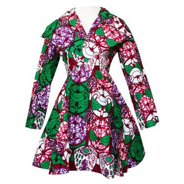 Resa Dress/Coat - Green/Purple