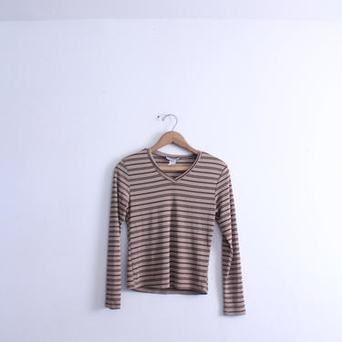 Gold Striped Slinky 90s Top 