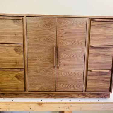 NEW Hand Built Walnut Bathroom Vanity Cabinet / Buffet -  48" wide Plinth Base - Free Shipping! 