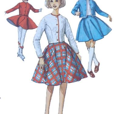 Vintage Simplicity 4750 Girl's Jacket and Skirt Pattern | 1960s Kids Sewing Pattern | Chest 28&amp;quot; by blindcatvintage