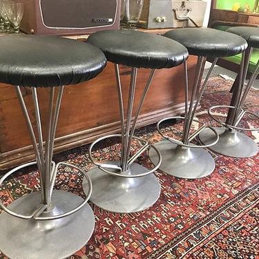                   Four early 1960s atomic barstools