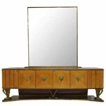 Gorgeous Sideboard, Dining, Massive with Mirror Italian Mid Century Modern, Vintage!!