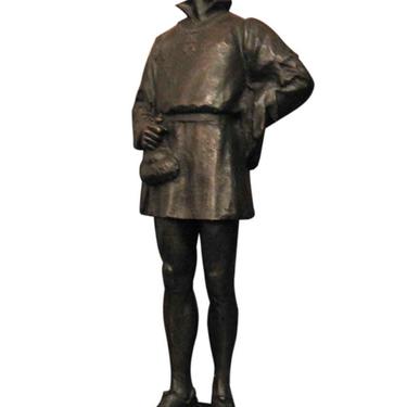 1907 Bronze Signed Statue