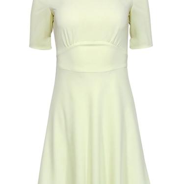 Reiss - Pastel Yellow Fitted A-Line Dress Sz 2