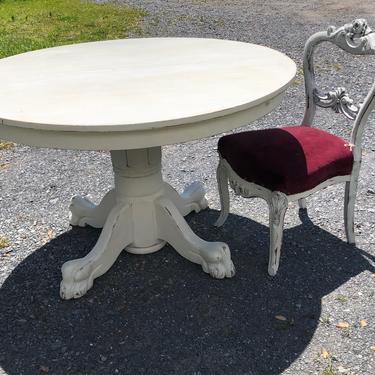 Painted Antique Claw-Foot Dining Table
