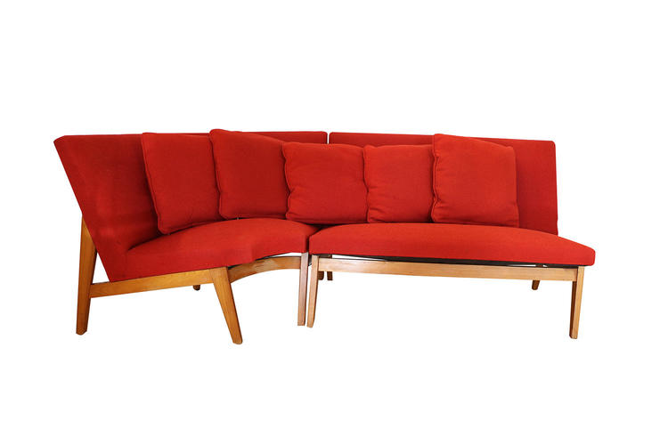 Mid Century Scandinavian Sectional Corner Sofa 