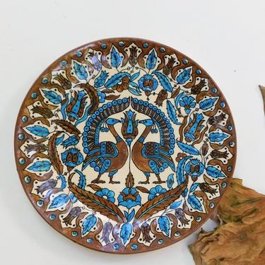 Vintage Hand Painted Oiseau Decorative Plate
