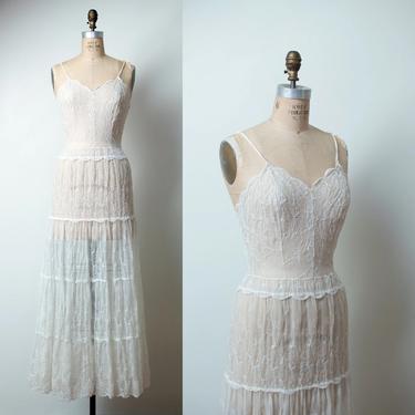 1940s Sheer Nylon Dress 