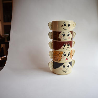 Stacking Soup Bowl Family | Smiling Cereal 5 Dish Set | Mom Dad Sister Brother Ba