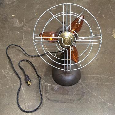 Lamp week : converted vintage fan lamp
