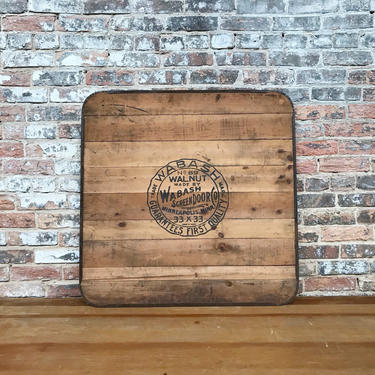 Antique Wabash Screen Door Co Wood Stove Mat Rustic Country Sign Decor 