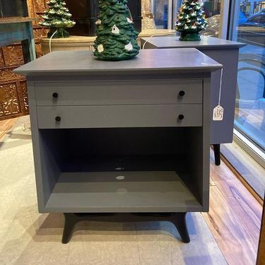 MCM grey and black nightstand, 22 16 x 25 