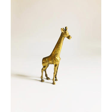 Tall Vintage Brass Giraffe 