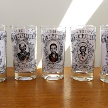 Vintage Emancipation Proclamation Glassware | (5) Highballs | Centennial | Abraham Lincoln | 1963 