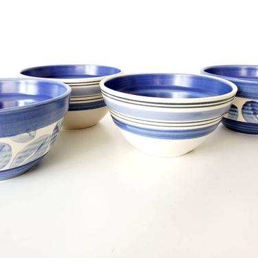 Vintage Pfaltzgraff Blue Bowl Coordinated Set 