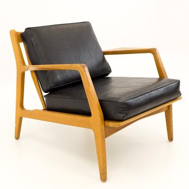 Kofod Larsen for Selig Mid Century Modern Lounge Chair - Black - mcm 